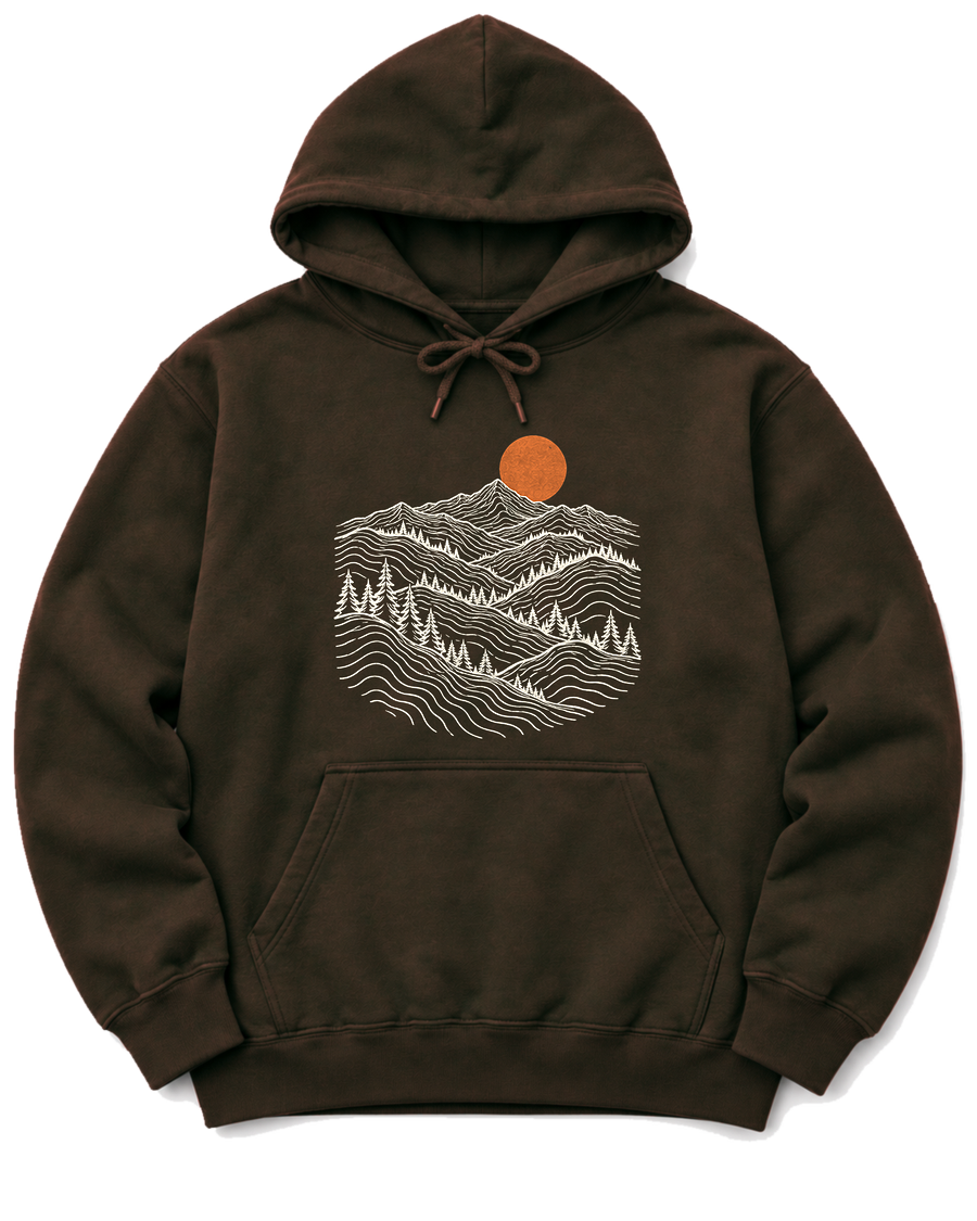 Pine Ridge Moon Hoodie - Dark Chocolate