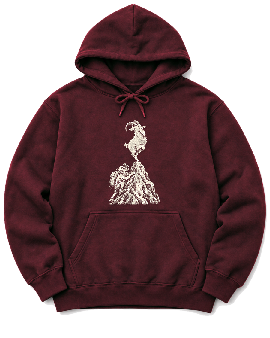 Show-Off Mountain Goat Hoodie - Maroon