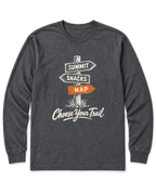 Choose Your Trail Long Sleeve Shirt - Dark Heather