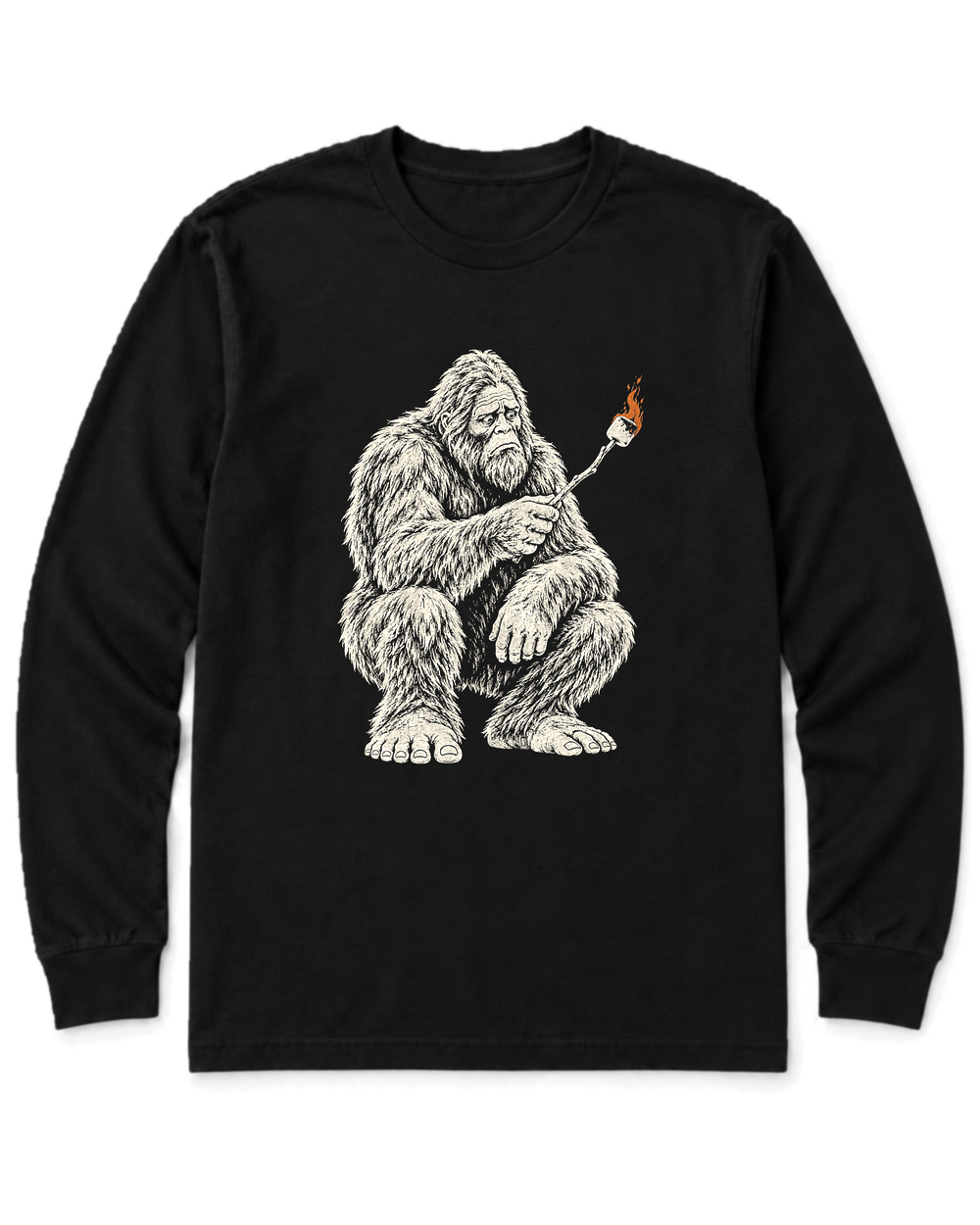 Bigfoot S'mores Long Sleeve Shirt - Black