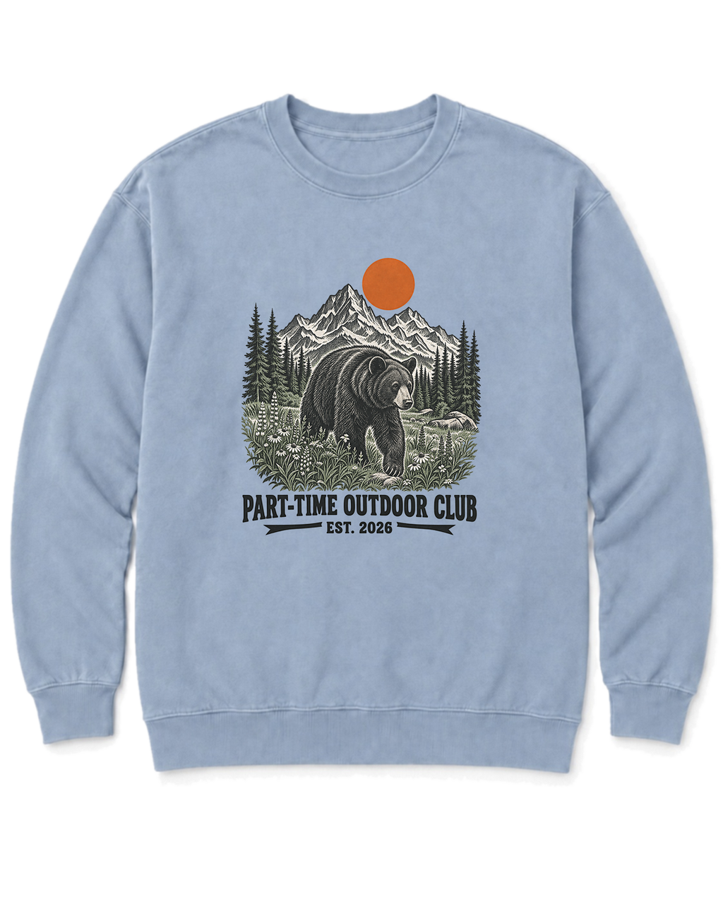 Outdoor Club Bear Sweatshirt - Chambray