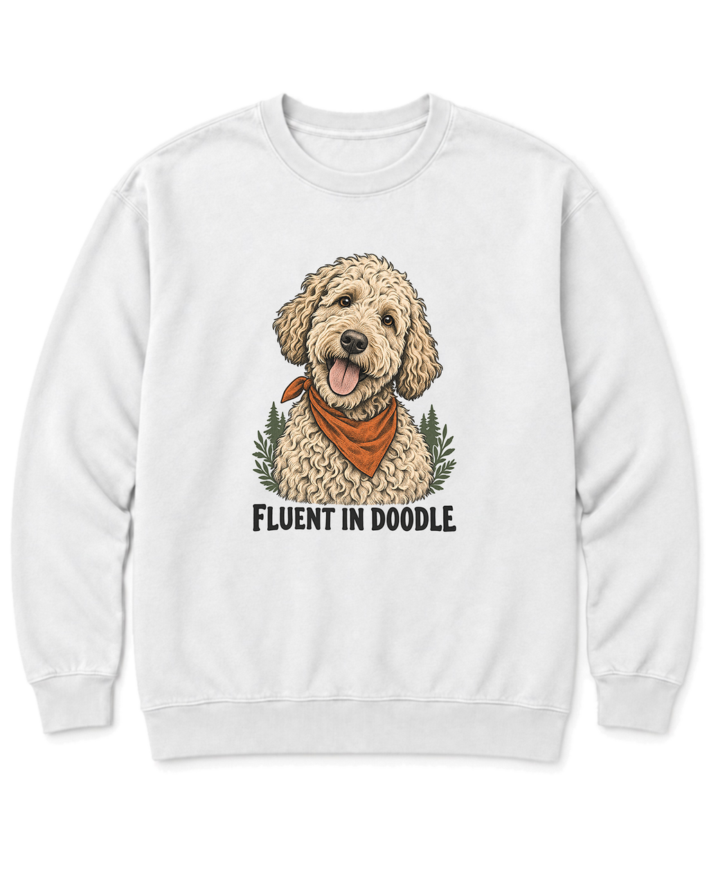 Fluent in Doodle Sweatshirt - White