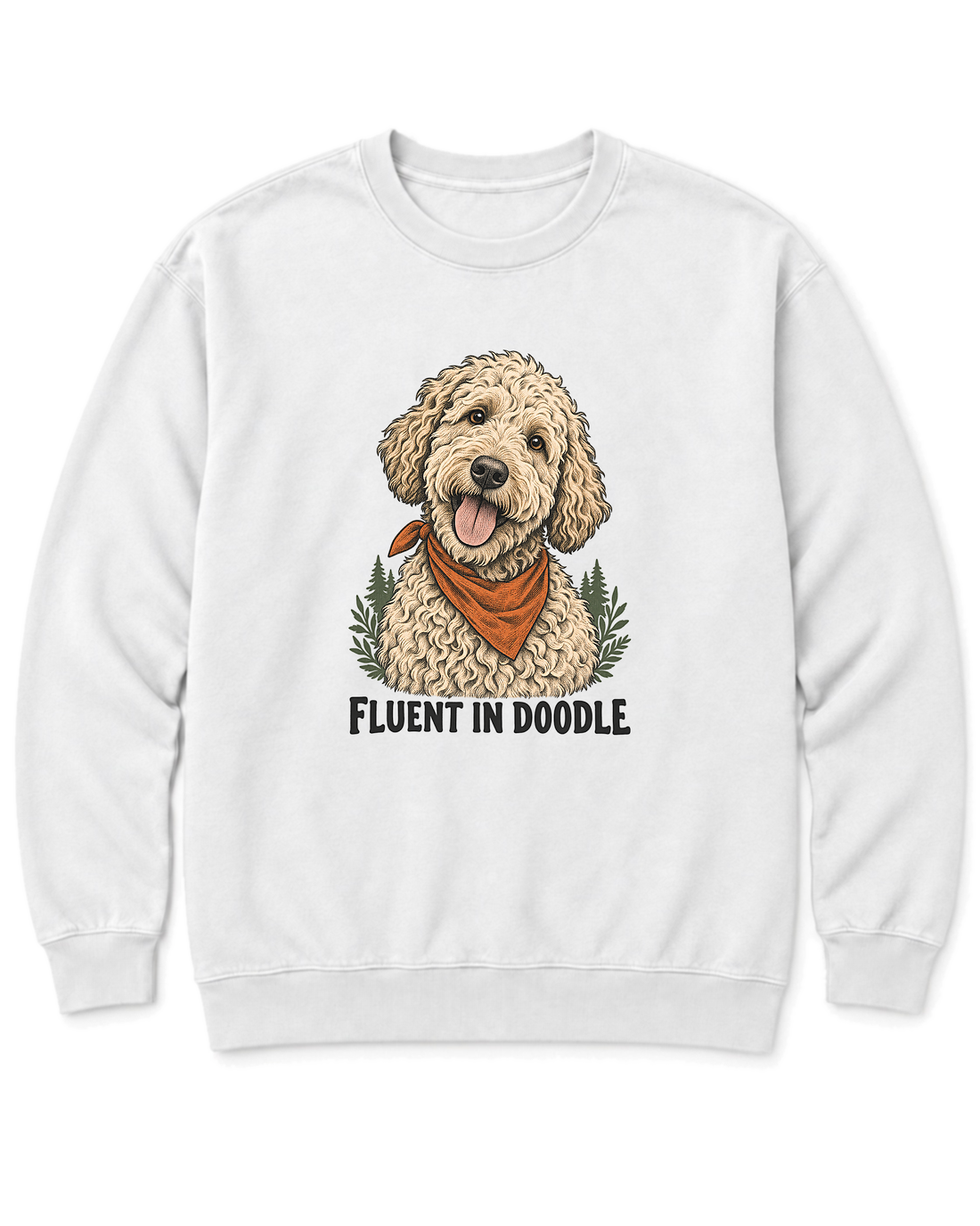 Fluent in Doodle Sweatshirt - White