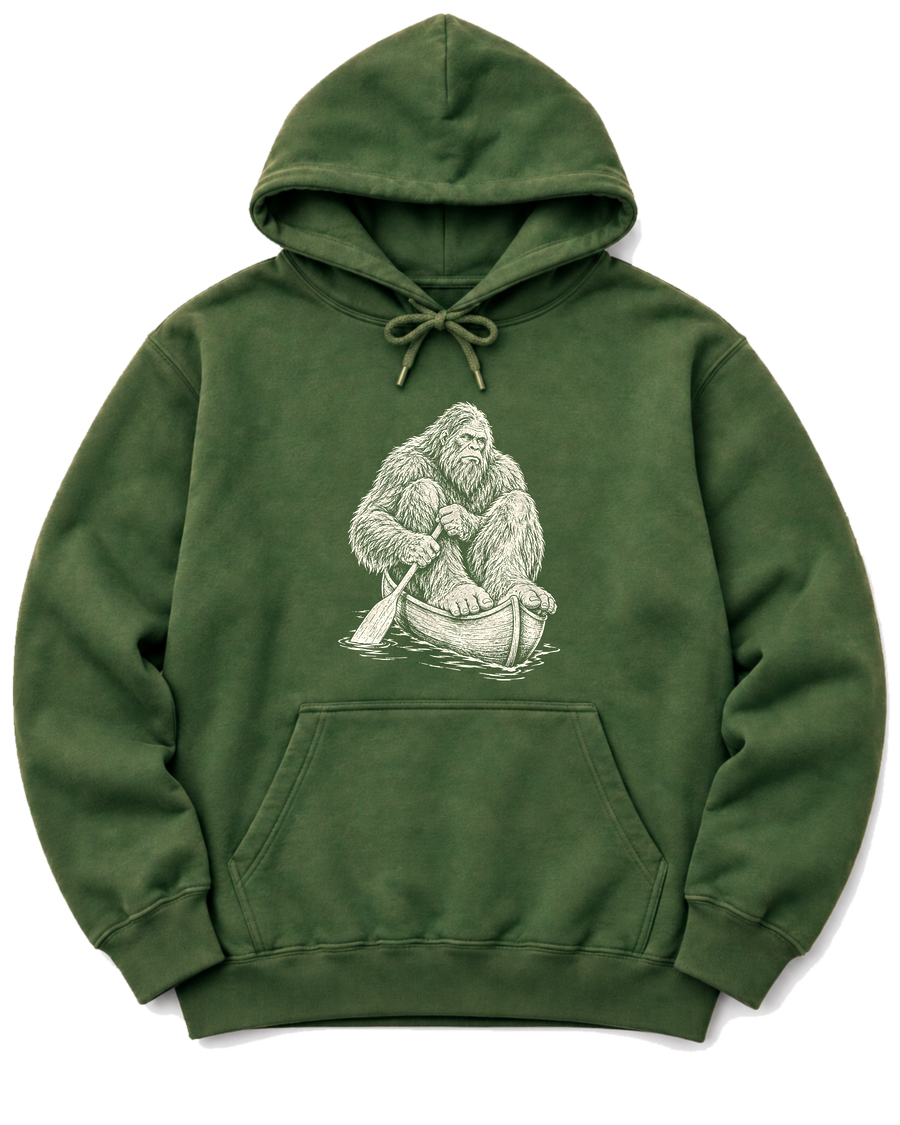 Bigfoot Canoe Hoodie - Military Green