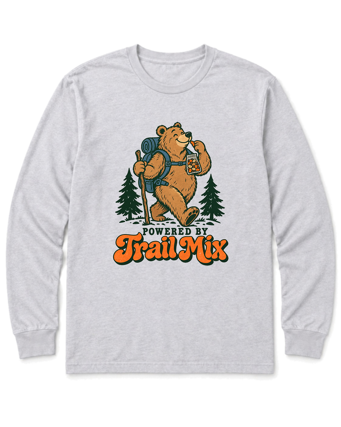 Powered by Trail Mix Long Sleeve Shirt - Ash