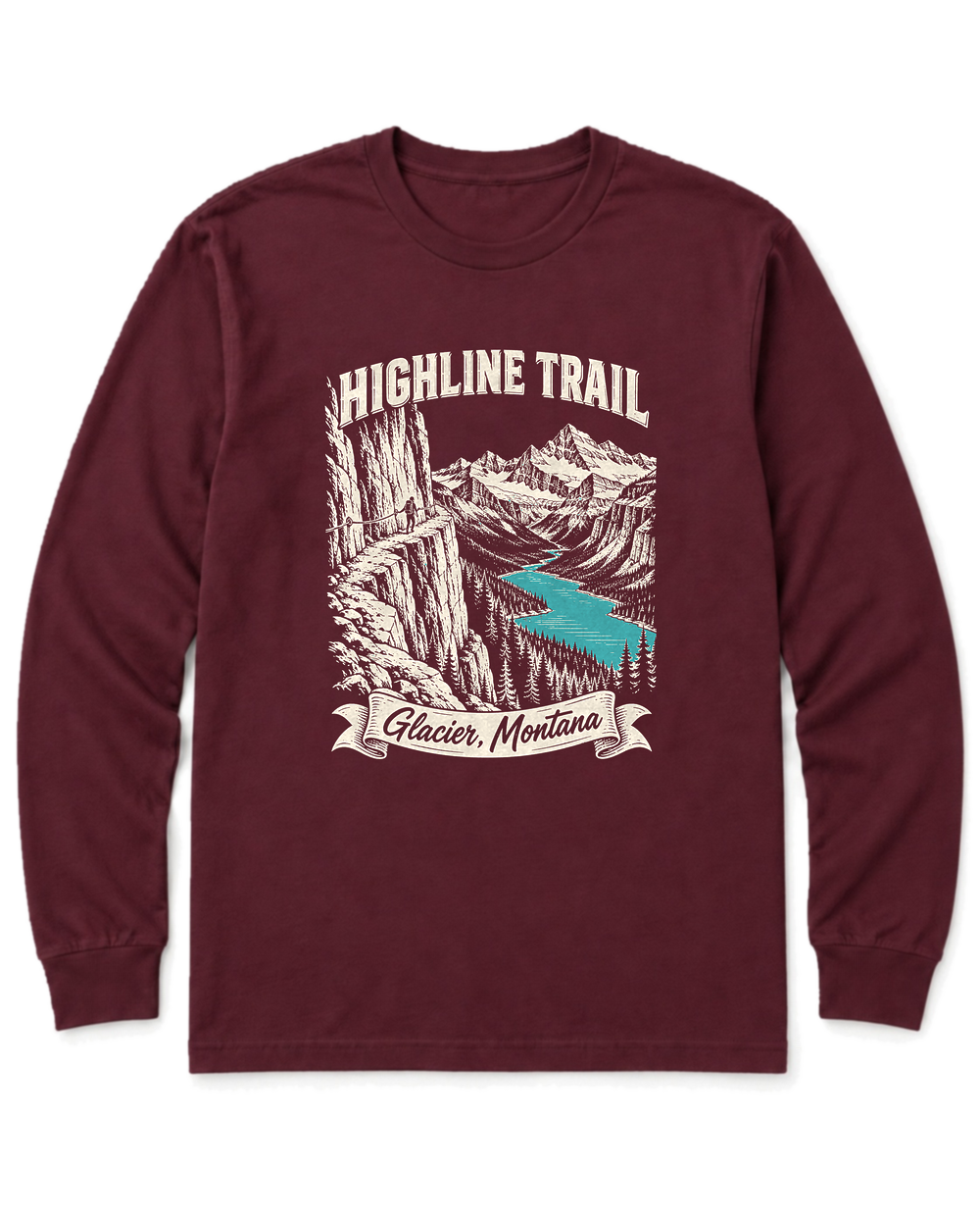 Highline Trail Long Sleeve Shirt - Maroon