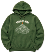 You Are Here Hoodie - Military Green