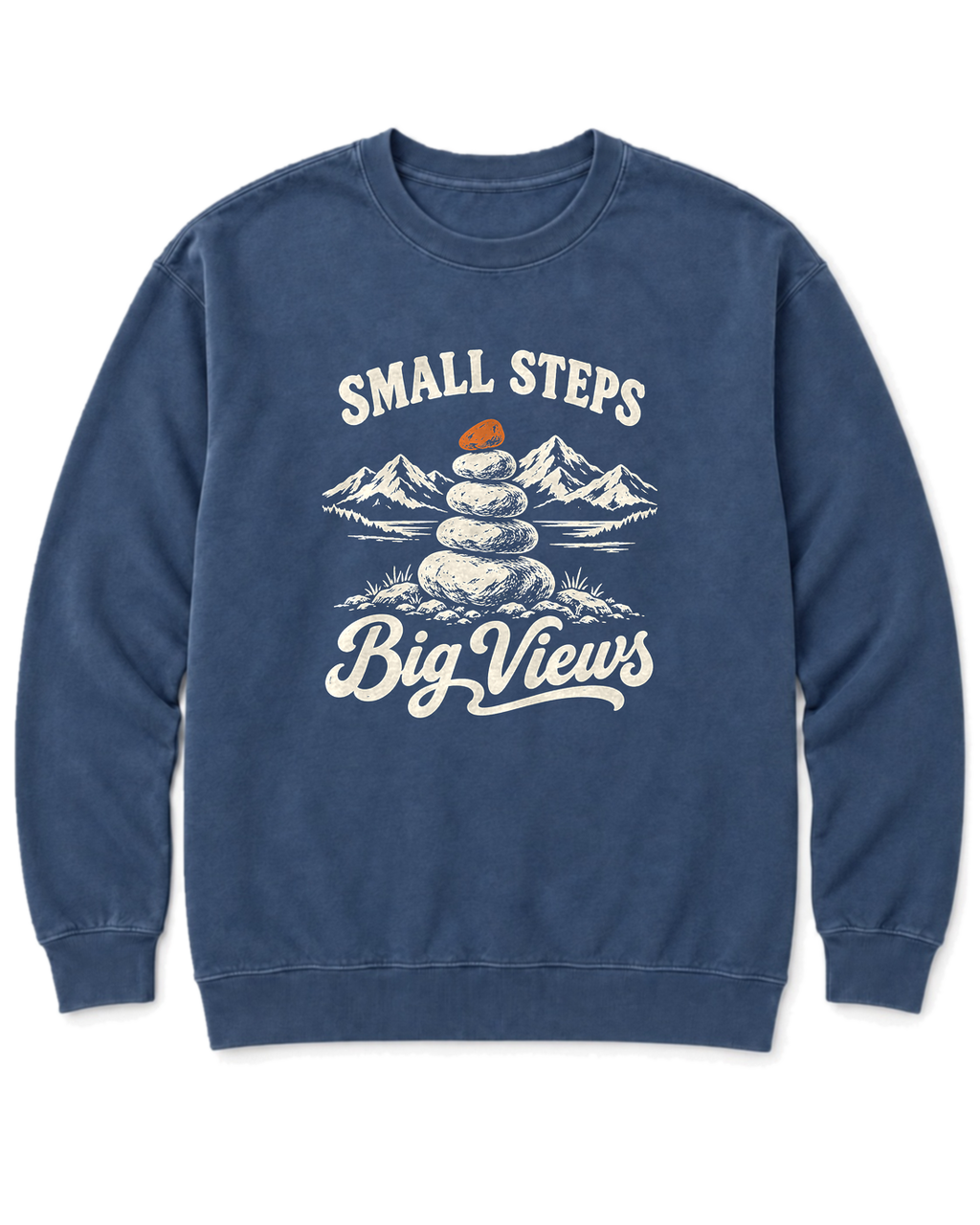 Small Steps, Big Views Sweatshirt - Denim