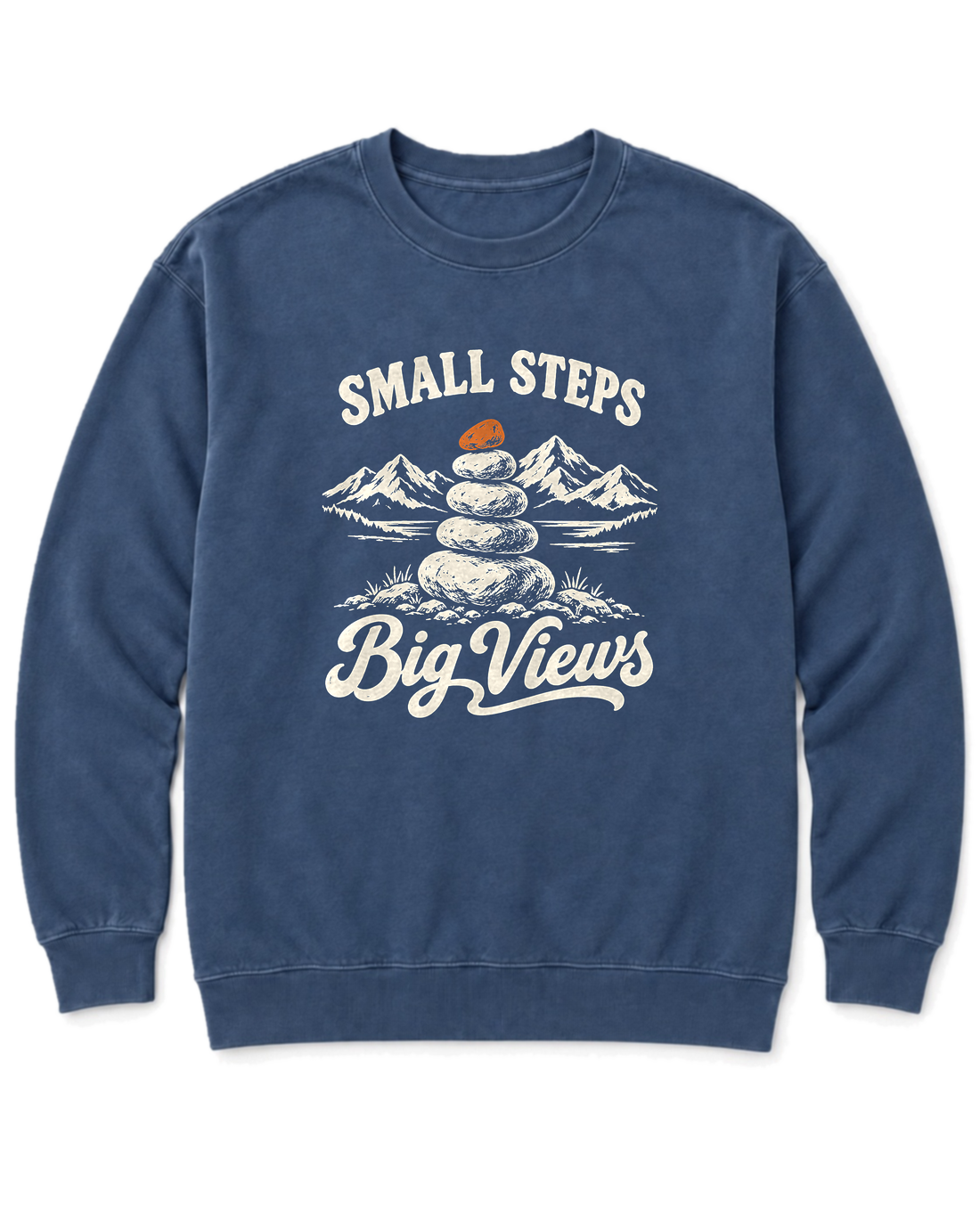 Small Steps, Big Views Sweatshirt - Denim