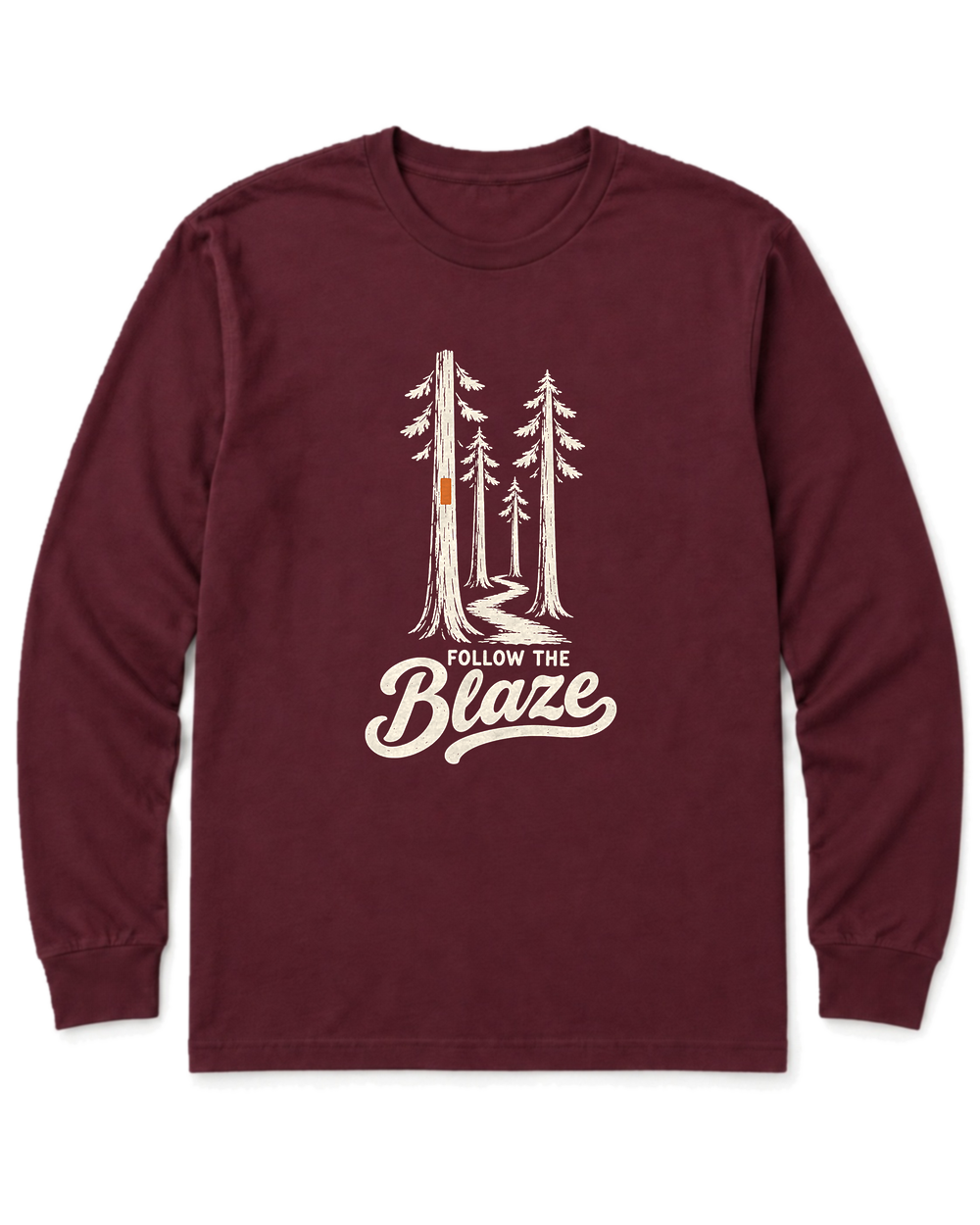 Follow the Blaze Long Sleeve Shirt - Maroon