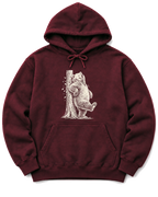 Back Scratch Bear Hoodie - Maroon