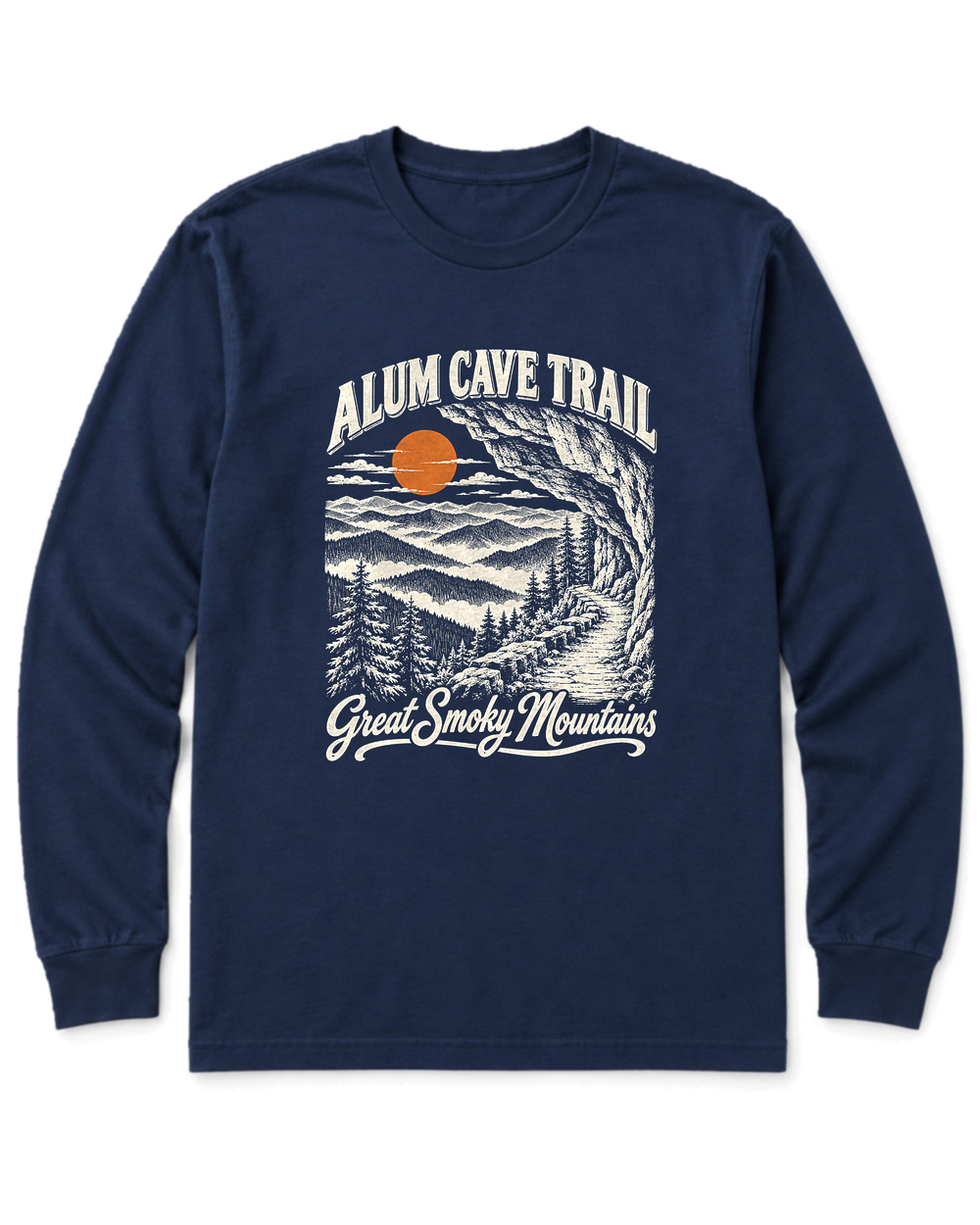 Alum Cave Trail Long Sleeve Shirt - Navy