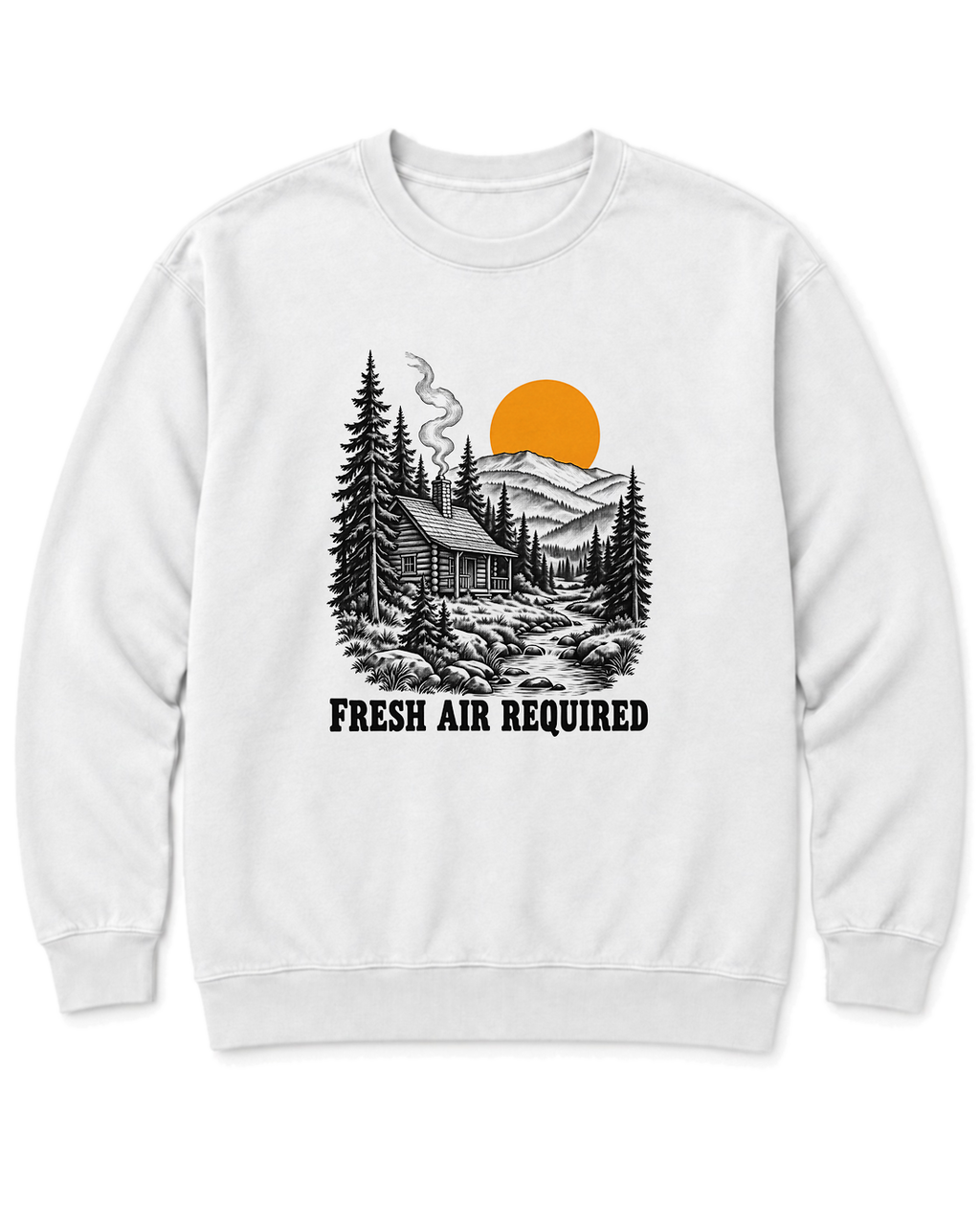 Fresh Air Required Sweatshirt - White