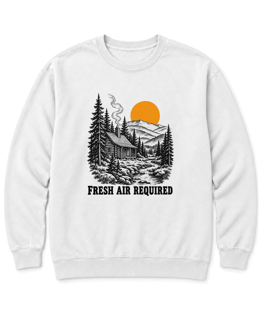 Fresh Air Required Sweatshirt - White