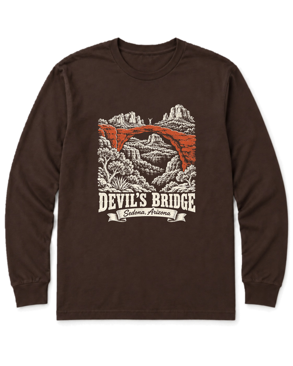 Devil's Bridge Long Sleeve Shirt - Dark Chocolate