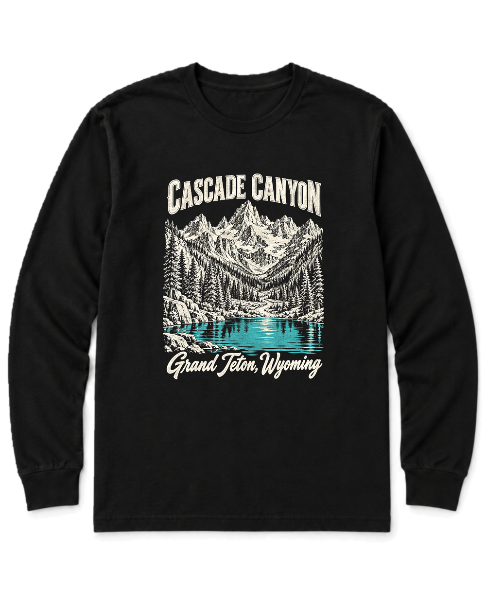 Cascade Canyon Long Sleeve Shirt - Black
