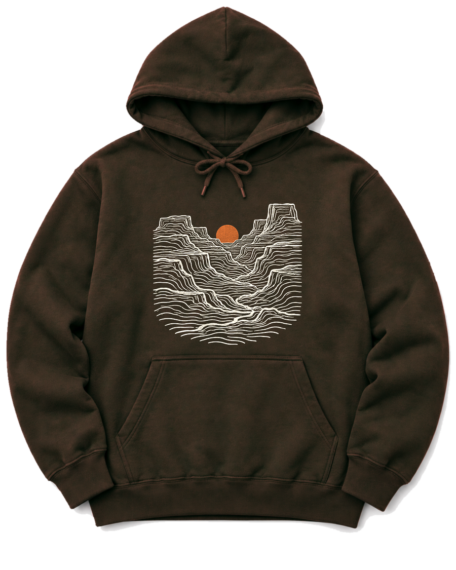 Canyon Sunset Hoodie - Dark Chocolate