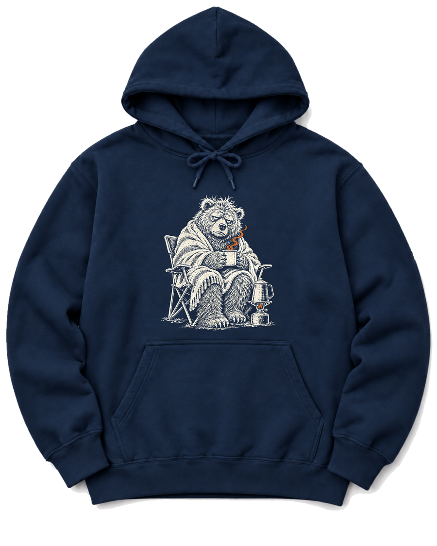 Not a Morning Bear Hoodie - Navy