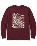 Kalalau Trail Long Sleeve Shirt - Maroon