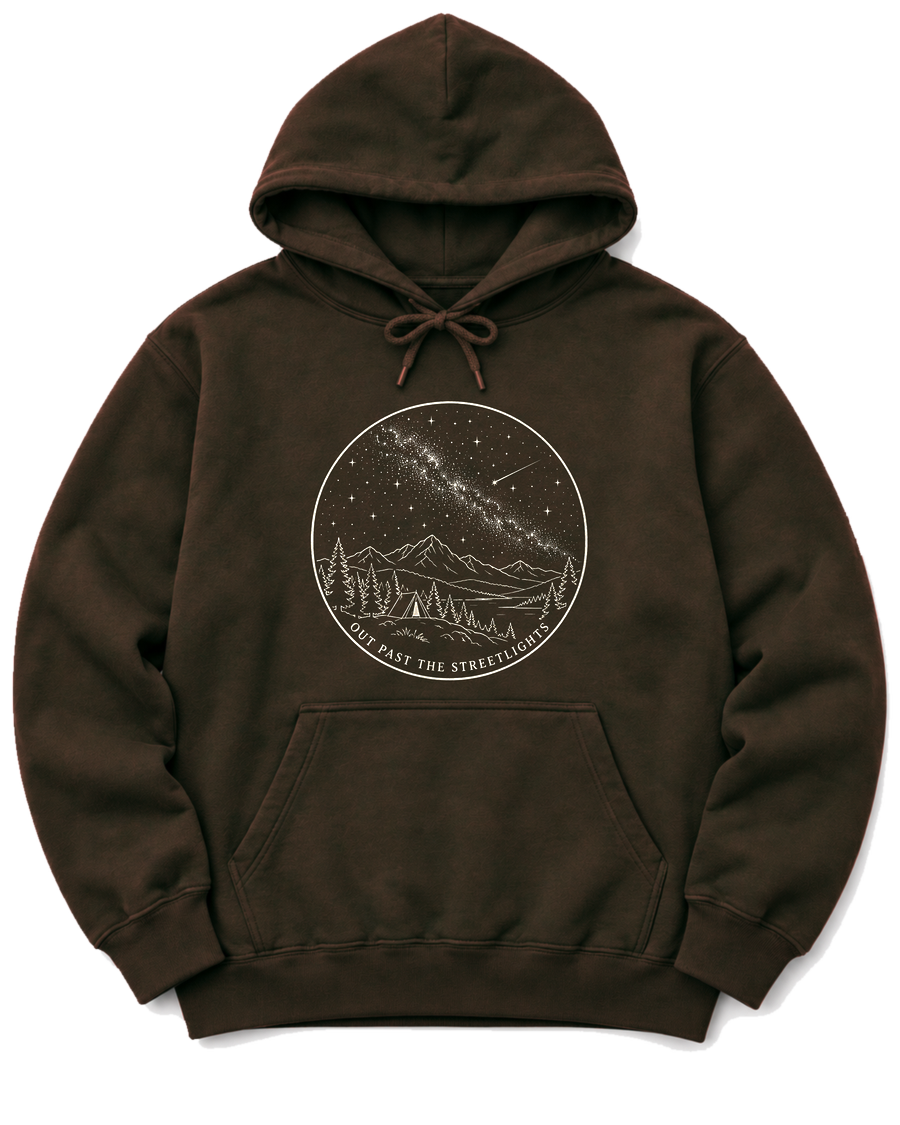 Out Past the Streetlights Hoodie - Dark Chocolate