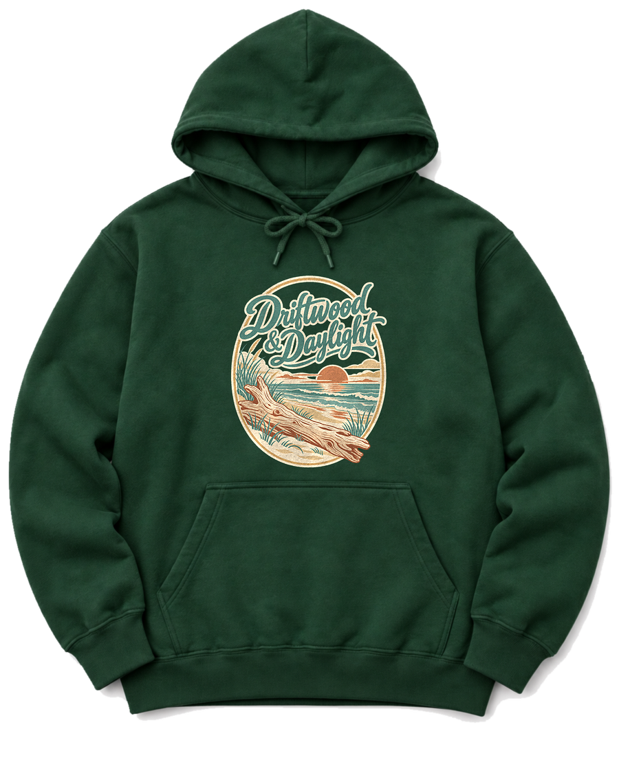 Driftwood & Daylight Hoodie - Forest Green