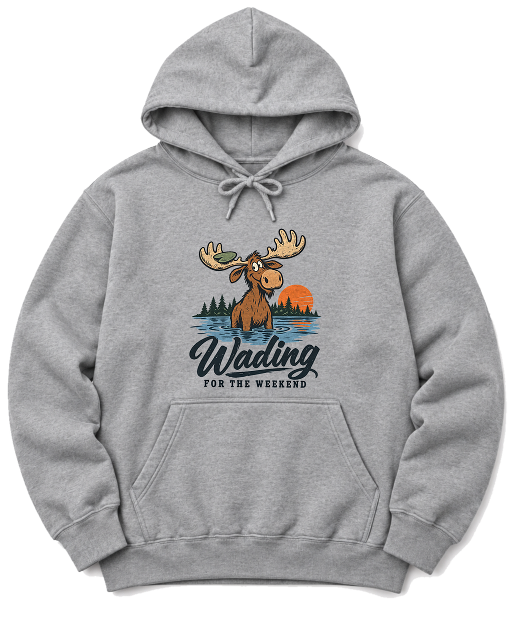 Wading for the Weekend Hoodie - Sport Grey