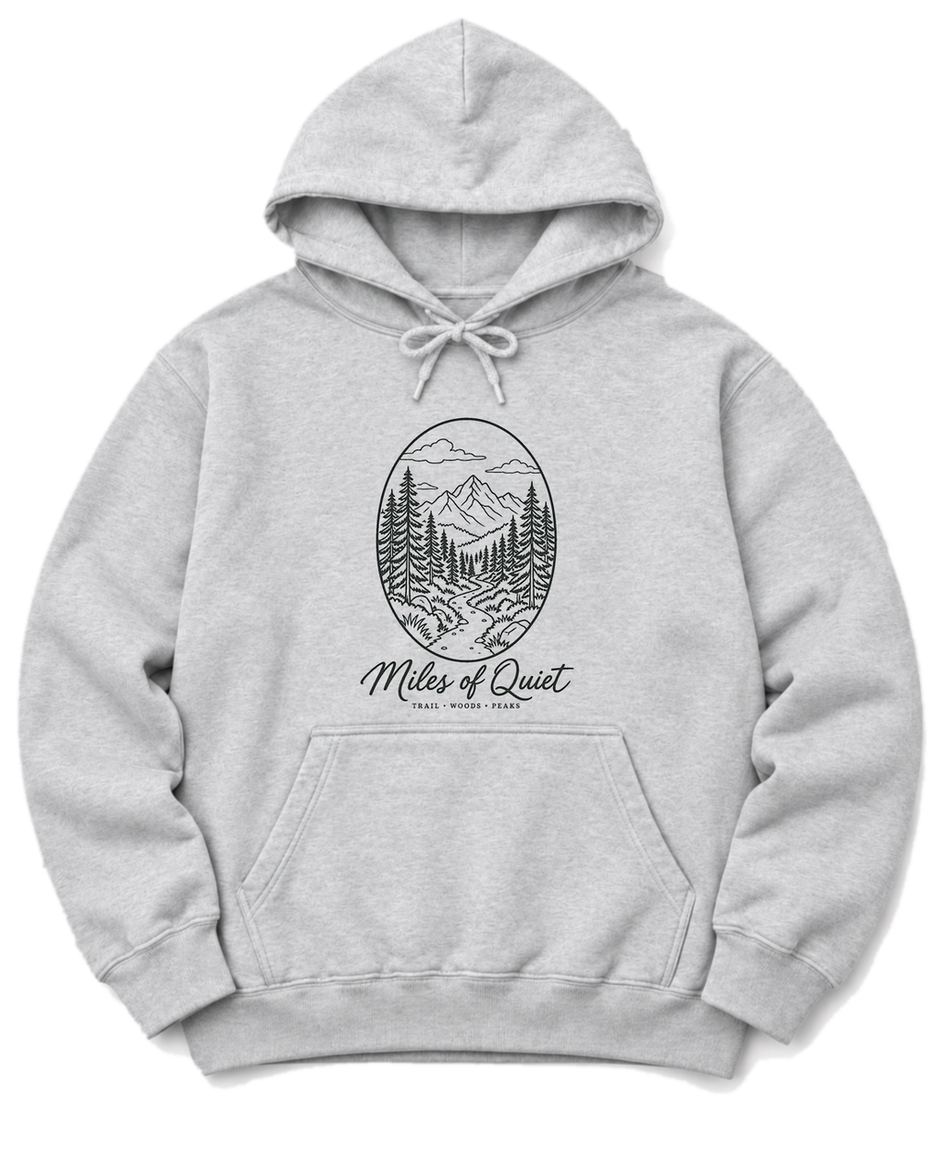 Miles of Quiet Hoodie - Ash