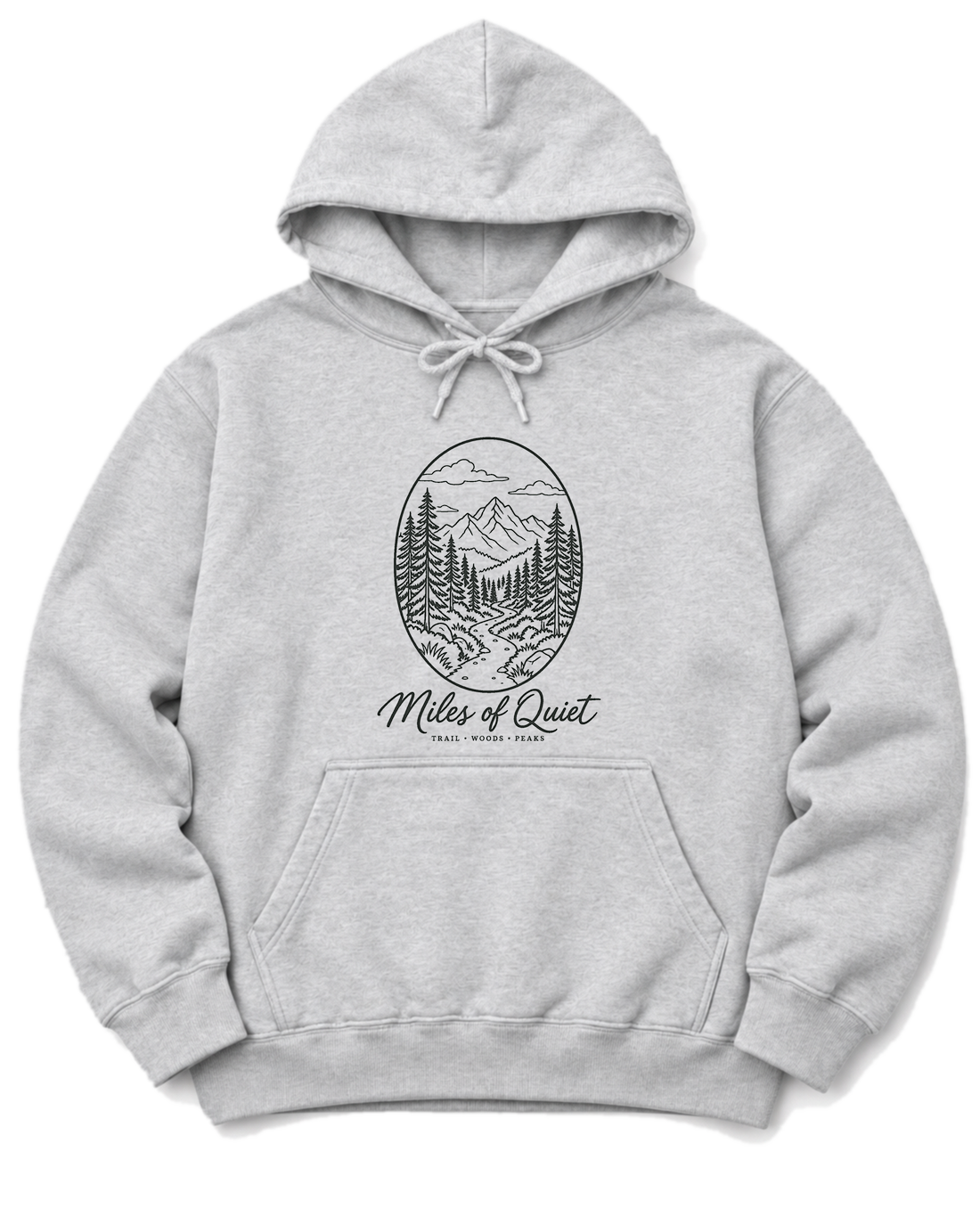 Miles of Quiet Hoodie - Ash