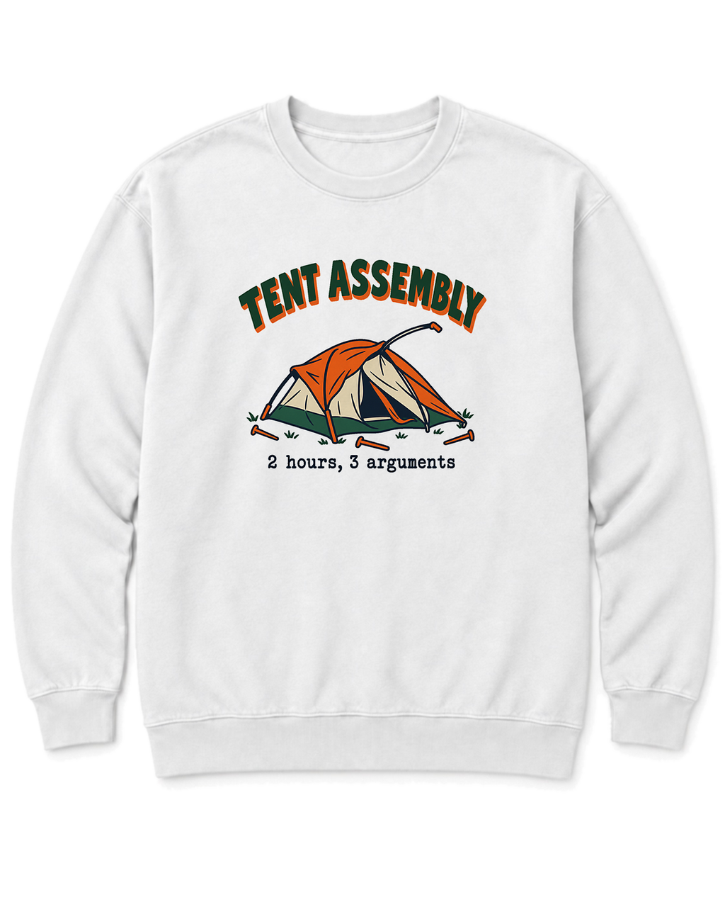 Tent Assembly Sweatshirt - White