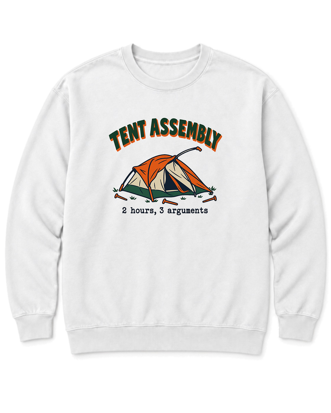 Tent Assembly Sweatshirt - White
