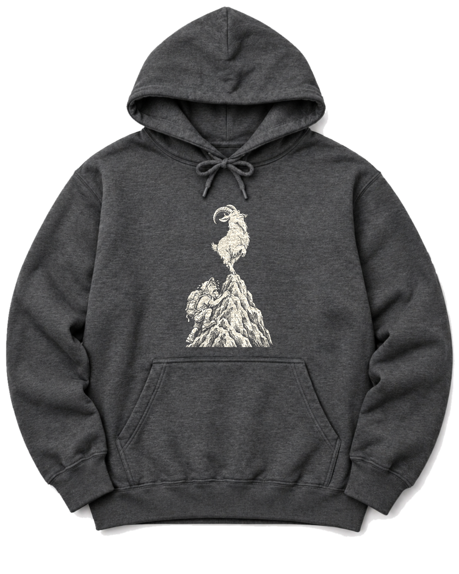 Show-Off Mountain Goat Hoodie - Dark Heather