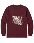Bigfoot Hammock Long Sleeve Shirt - Maroon