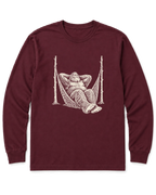 Bigfoot Hammock Long Sleeve Shirt - Maroon