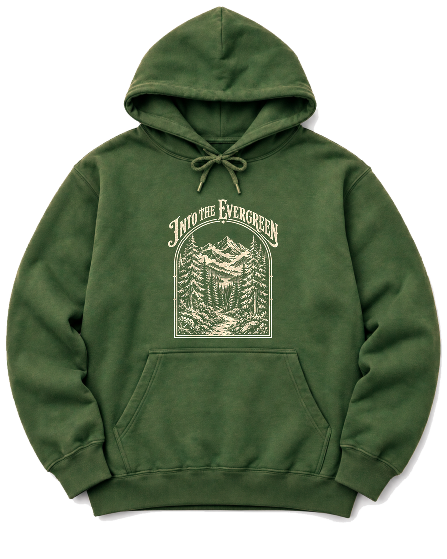 Into the Evergreen Hoodie - Military Green