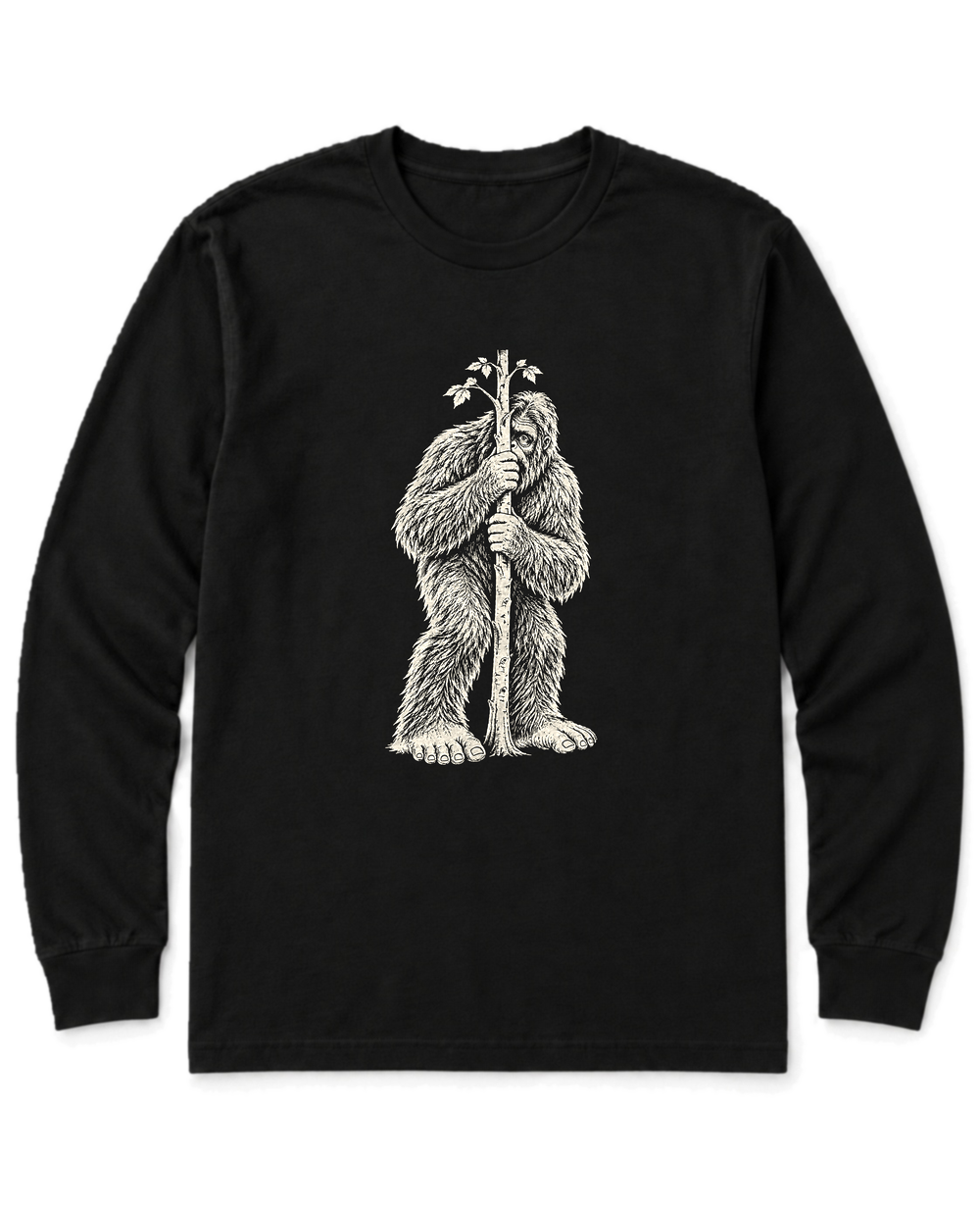 Bigfoot Hide and Seek Long Sleeve Shirt - Black