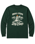 Small Steps, Big Views Long Sleeve Shirt - Forest Green