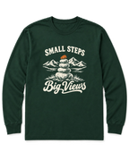 Small Steps, Big Views Long Sleeve Shirt - Forest Green