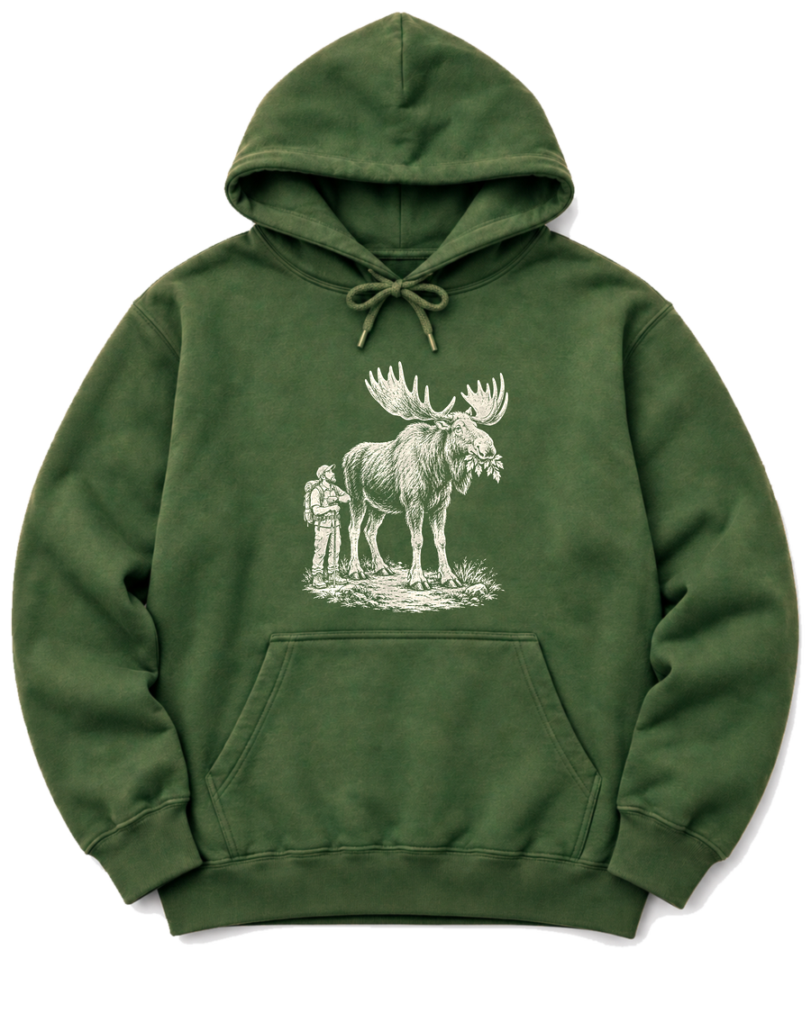 Moose Right of Way Hoodie - Military Green