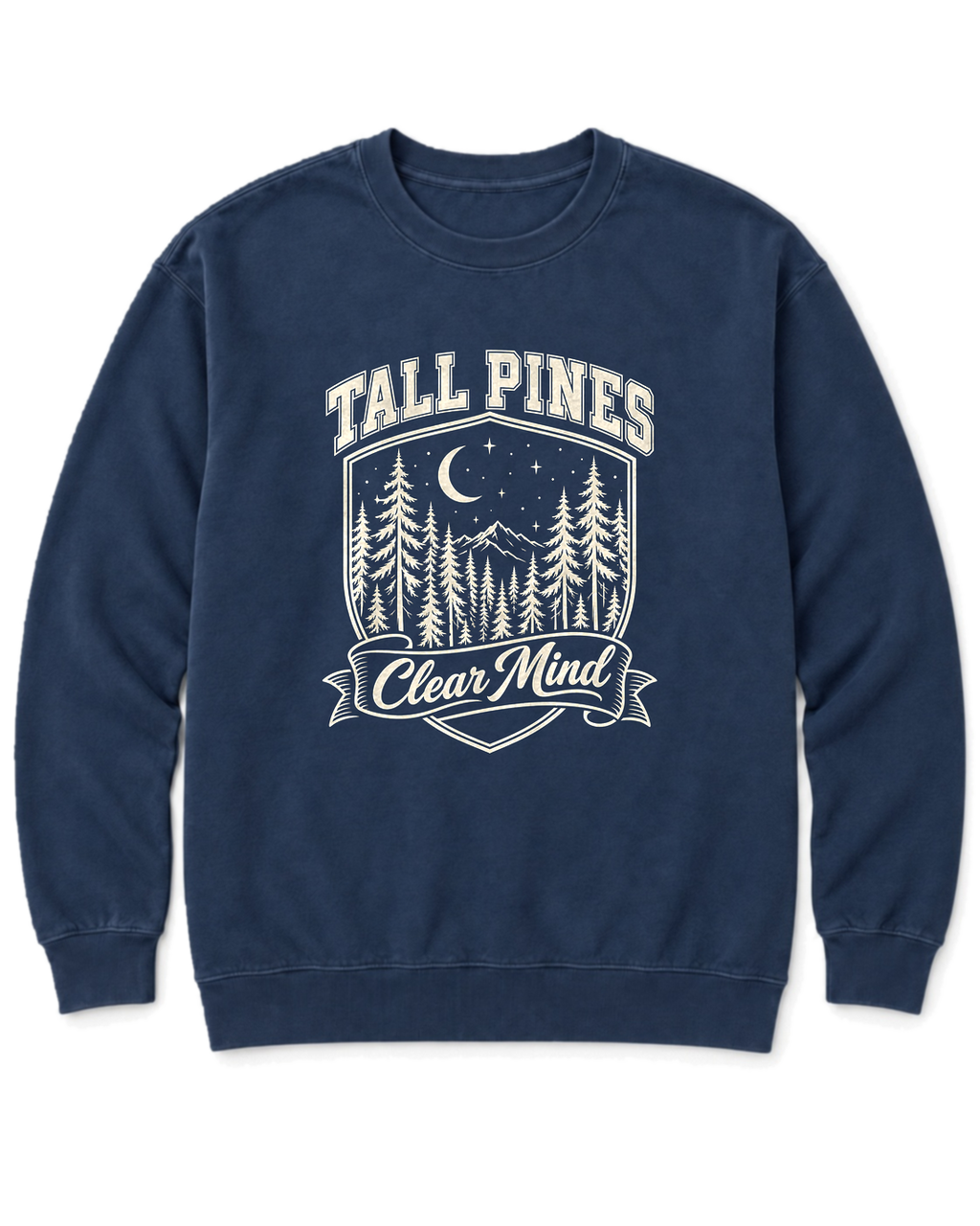 Tall Pines, Clear Mind Sweatshirt - True Navy
