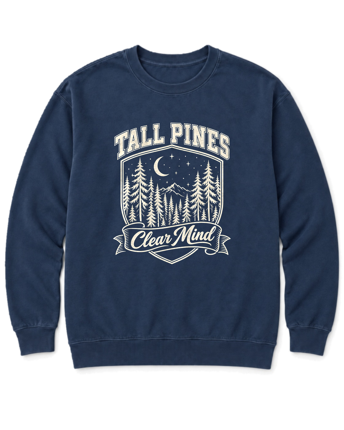 Tall Pines, Clear Mind Sweatshirt - True Navy