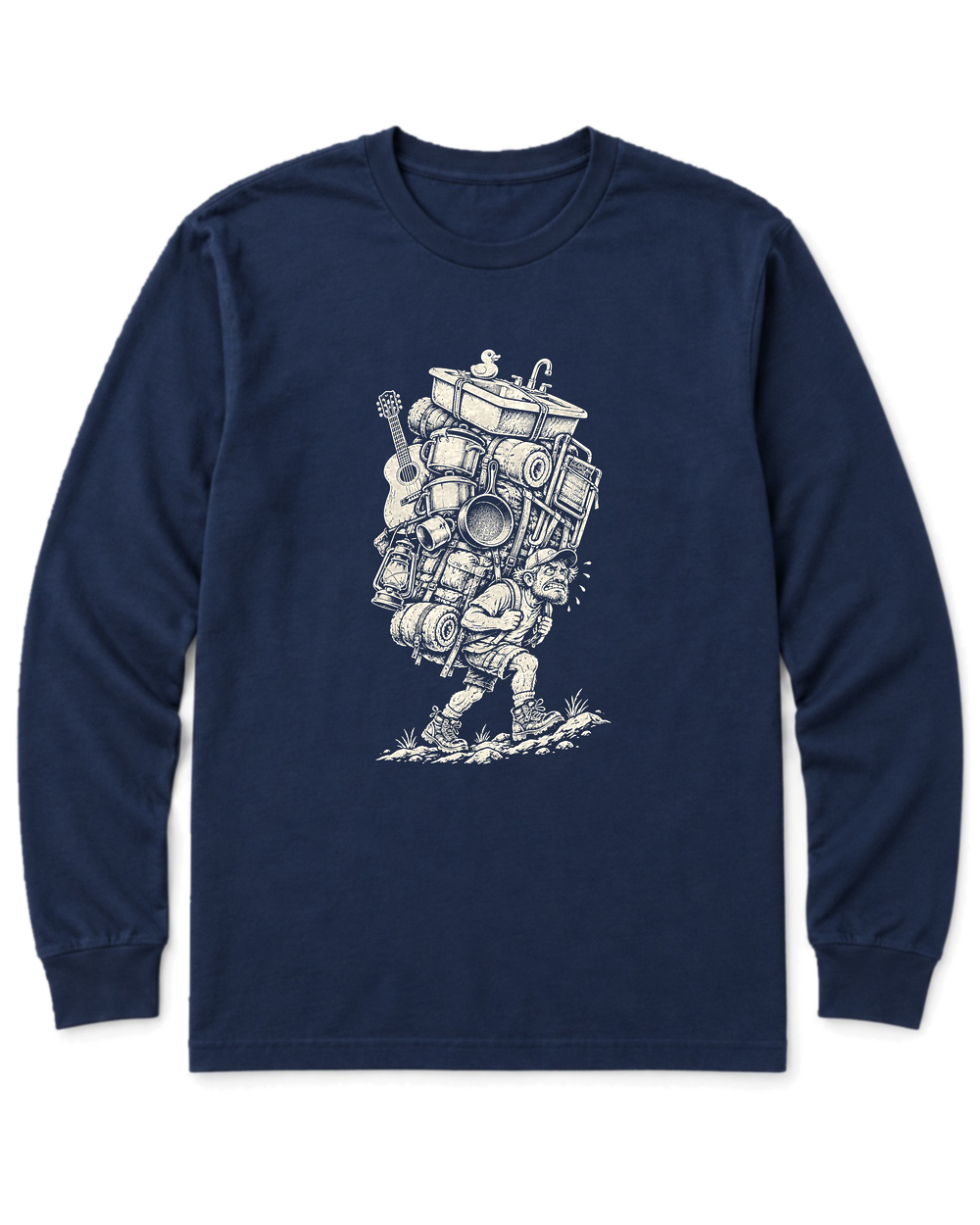 Overpacked Hiker Long Sleeve Shirt - Navy