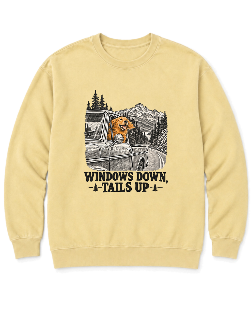 Windows Down, Tails Up Sweatshirt - Butter