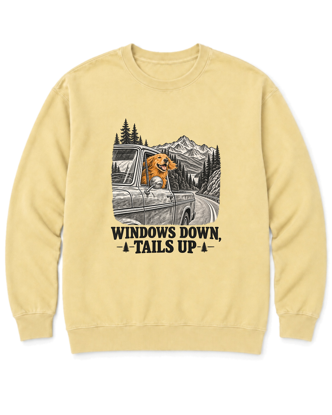 Windows Down, Tails Up Sweatshirt - Butter
