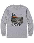 Gravel Roads & Lake Days Long Sleeve Shirt - Sport Grey