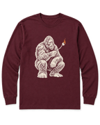 Bigfoot S'mores Long Sleeve Shirt - Maroon