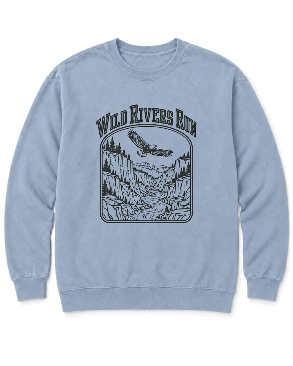 Wild Rivers Run Sweatshirt - Chambray