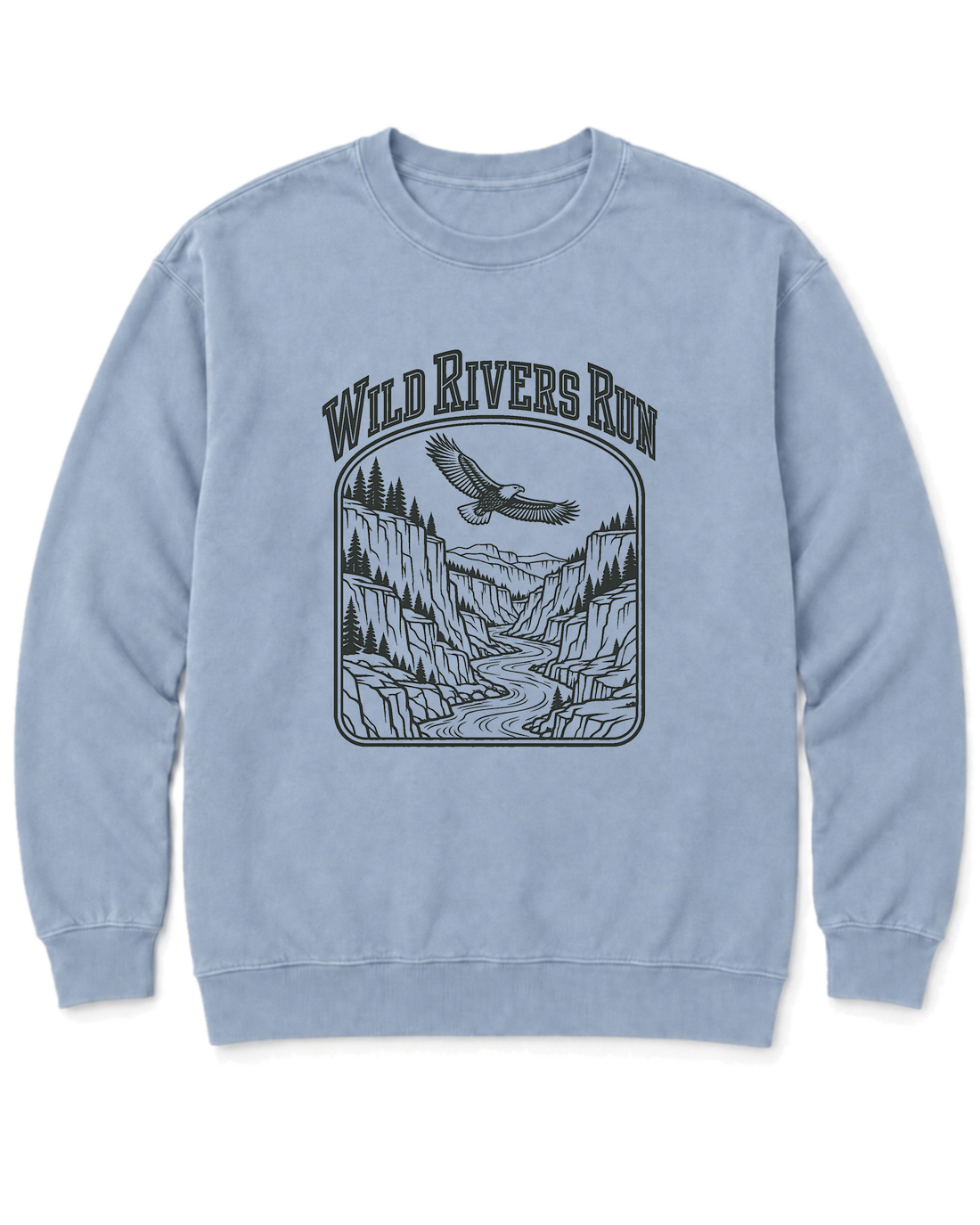 Wild Rivers Run Sweatshirt - Chambray
