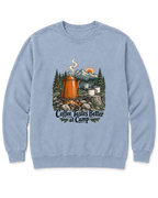 Coffee Tastes Better at Camp Sweatshirt - Chambray