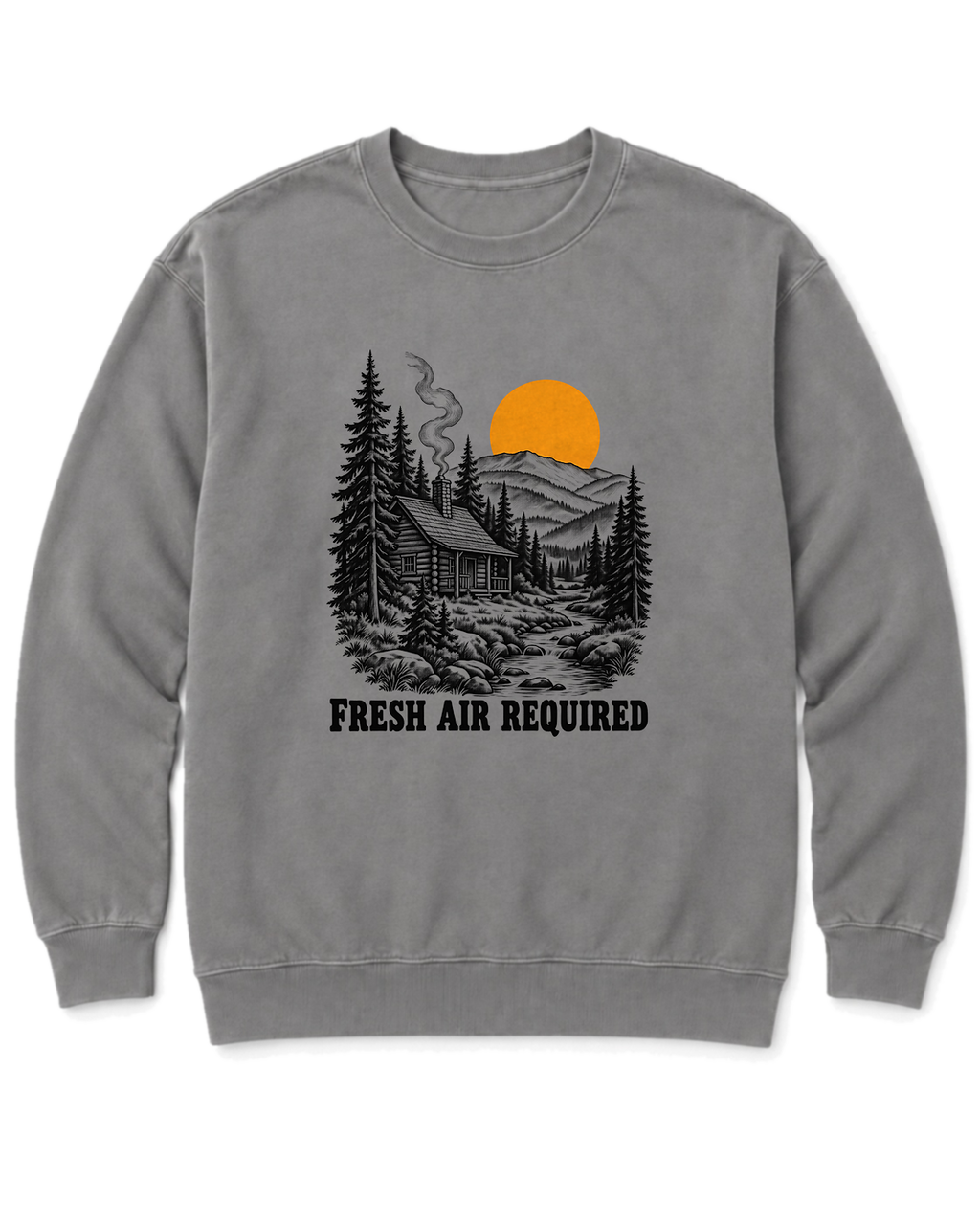 Fresh Air Required Sweatshirt - Grey