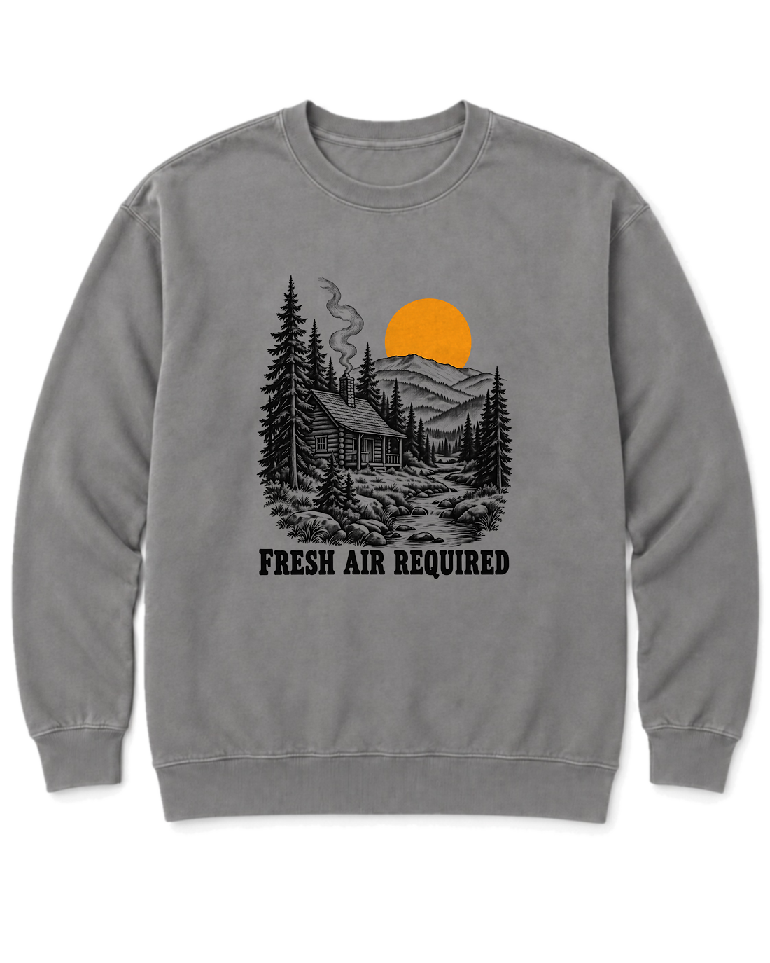 Fresh Air Required Sweatshirt - Grey